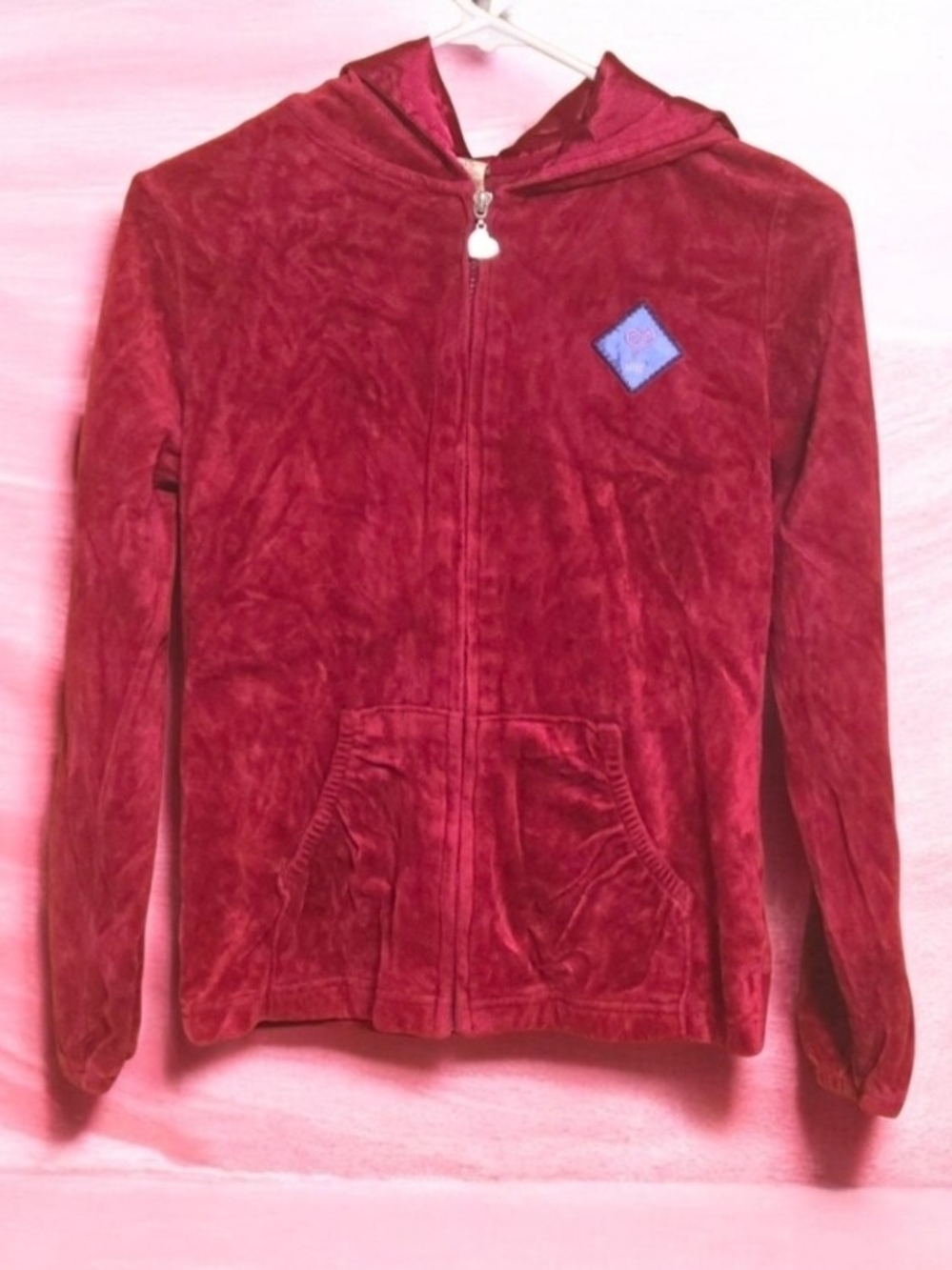 PINK CRB FASHION GIRL VELOUR JACKET